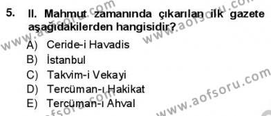 Yeni Türk Edebiyatına Giriş 1 Dersi 2012 - 2013 Yılı (Vize) Ara Sınavı 5. Soru