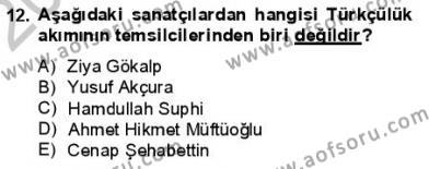 Yeni Türk Edebiyatına Giriş 1 Dersi 2013 - 2014 Yılı (Vize) Ara Sınavı 12. Soru