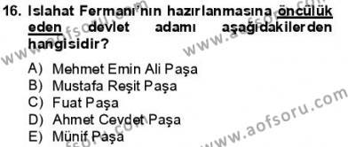 Yeni Türk Edebiyatına Giriş 1 Dersi 2013 - 2014 Yılı (Vize) Ara Sınavı 16. Soru