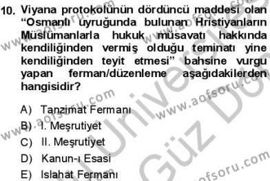 Yeni Türk Edebiyatına Giriş 1 Dersi 2013 - 2014 Yılı (Final) Dönem Sonu Sınavı 10. Soru