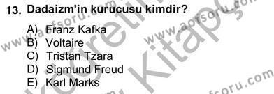 Yeni Türk Edebiyatına Giriş 2 Dersi 2012 - 2013 Yılı (Vize) Ara Sınavı 13. Soru
