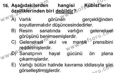 Yeni Türk Edebiyatına Giriş 2 Dersi 2012 - 2013 Yılı (Vize) Ara Sınavı 16. Soru