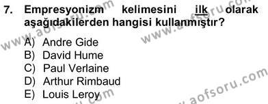 Yeni Türk Edebiyatına Giriş 2 Dersi 2012 - 2013 Yılı (Vize) Ara Sınavı 7. Soru