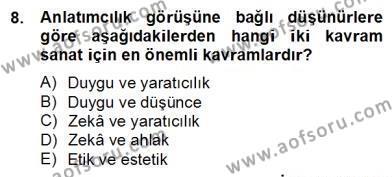 Yeni Türk Edebiyatına Giriş 2 Dersi 2012 - 2013 Yılı (Final) Dönem Sonu Sınavı 8. Soru