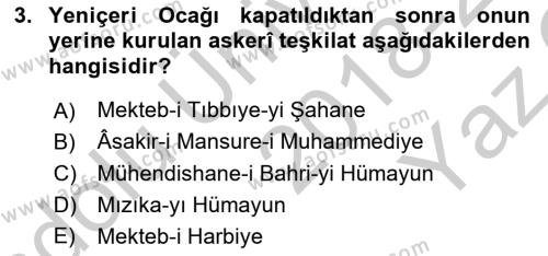 Yeni Türk Edebiyatına Giriş 2 Dersi 2018 - 2019 Yılı Yaz Okulu Sınavı 3. Soru