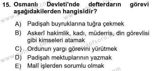 Yeni Türk Edebiyatına Giriş 2 Dersi 2021 - 2022 Yılı (Vize) Ara Sınavı 15. Soru