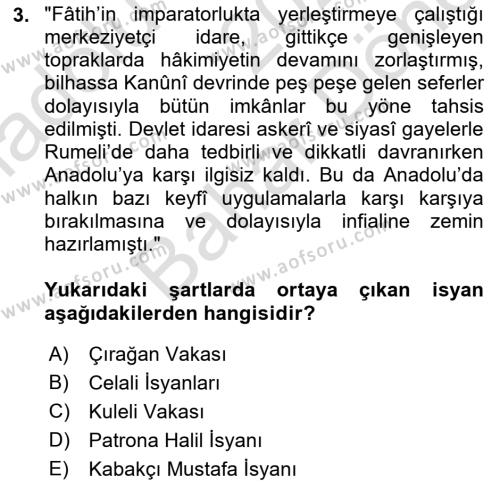 Yeni Türk Edebiyatına Giriş 2 Dersi 2021 - 2022 Yılı (Final) Dönem Sonu Sınavı 3. Soru