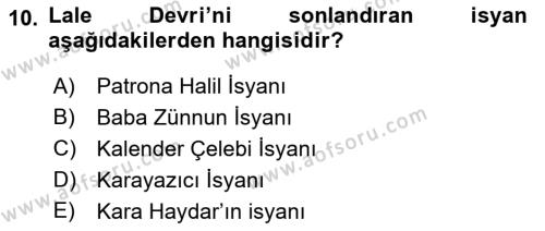 Yeni Türk Edebiyatına Giriş 2 Dersi 2021 - 2022 Yılı Yaz Okulu Sınavı 10. Soru