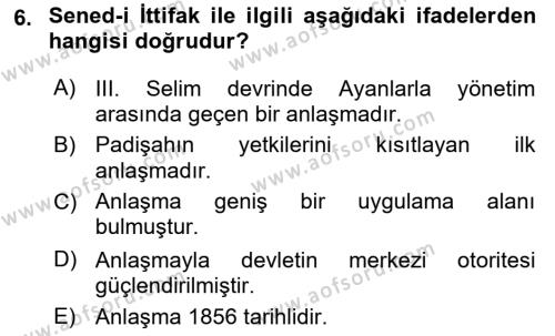 Yeni Türk Edebiyatına Giriş 2 Dersi 2021 - 2022 Yılı Yaz Okulu Sınavı 6. Soru