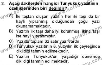 VIII-XIII. Yüzyıllar Türk Edebiyatı Dersi 2012 - 2013 Yılı (Final) Dönem Sonu Sınavı 2. Soru