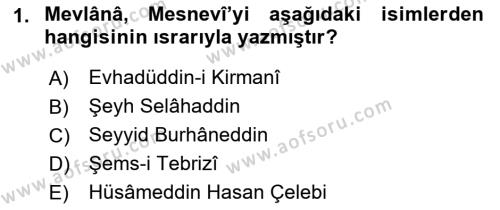 VIII-XIII. Yüzyıllar Türk Edebiyatı Dersi 2022 - 2023 Yılı Yaz Okulu Sınavı 1. Soru