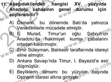 XIV-XV. Yüzyıllar Türk Edebiyatı Dersi 2012 - 2013 Yılı (Vize) Ara Sınavı 11. Soru