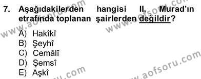 XIV-XV. Yüzyıllar Türk Edebiyatı Dersi 2012 - 2013 Yılı (Vize) Ara Sınavı 7. Soru