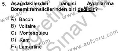 Tanzimat Dönemi Türk Edebiyatı 1 Dersi 2013 - 2014 Yılı (Vize) Ara Sınavı 5. Soru