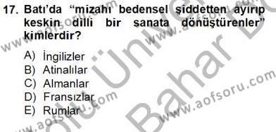 Tanzimat Dönemi Türk Edebiyatı 2 Dersi 2012 - 2013 Yılı (Final) Dönem Sonu Sınavı 17. Soru