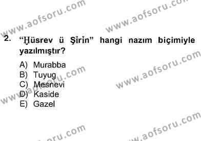 Türk Edebiyatının Mitolojik Kaynakları Dersi 2012 - 2013 Yılı (Vize) Ara Sınavı 10. Soru