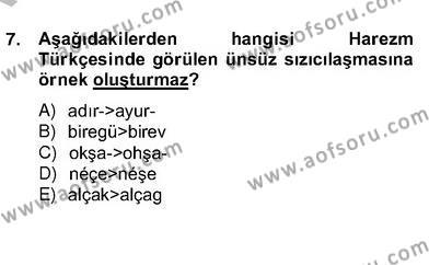 Türk Edebiyatının Mitolojik Kaynakları Dersi 2012 - 2013 Yılı (Vize) Ara Sınavı 15. Soru