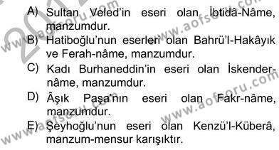 Türk Edebiyatının Mitolojik Kaynakları Dersi 2012 - 2013 Yılı (Vize) Ara Sınavı 19. Soru