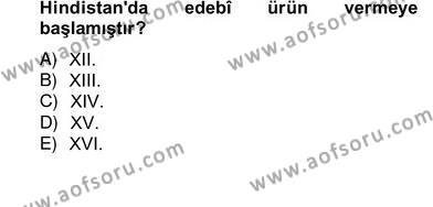 Türk Edebiyatının Mitolojik Kaynakları Dersi 2012 - 2013 Yılı (Vize) Ara Sınavı 2. Soru