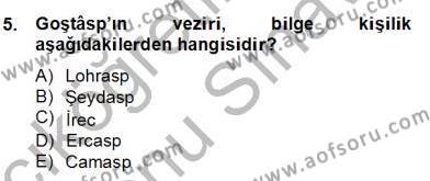Türk Edebiyatının Mitolojik Kaynakları Dersi 2012 - 2013 Yılı (Final) Dönem Sonu Sınavı 5. Soru