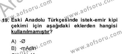 Türk Edebiyatının Mitolojik Kaynakları Dersi 2013 - 2014 Yılı (Vize) Ara Sınavı 14. Soru