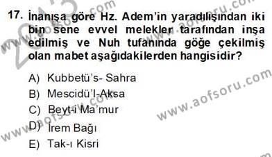 Türk Edebiyatının Mitolojik Kaynakları Dersi 2013 - 2014 Yılı (Final) Dönem Sonu Sınavı 17. Soru