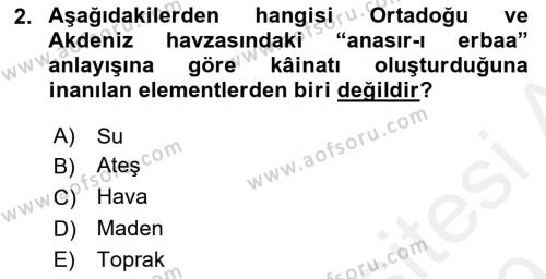 Türk Edebiyatının Mitolojik Kaynakları Dersi 2018 - 2019 Yılı (Final) Dönem Sonu Sınavı 2. Soru