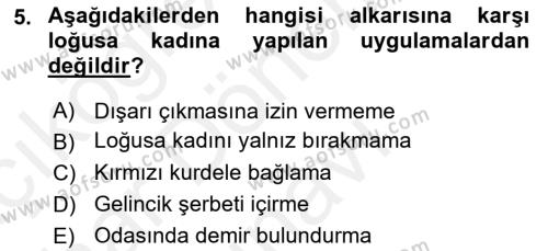 Türk Edebiyatının Mitolojik Kaynakları Dersi 2018 - 2019 Yılı (Final) Dönem Sonu Sınavı 5. Soru