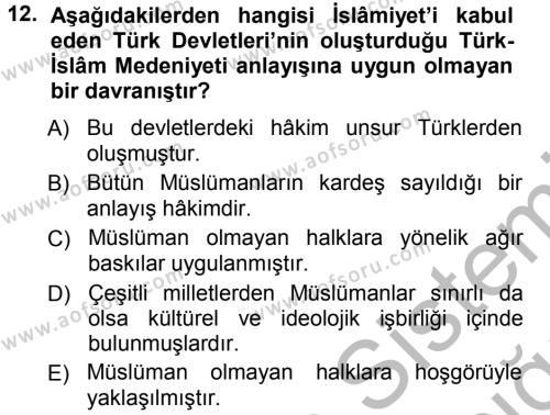 Türk Halk Şiiri Dersi 2012 - 2013 Yılı (Vize) Ara Sınavı 12. Soru