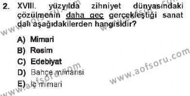 XVIII. Yüzyıl Türk Edebiyatı Dersi 2012 - 2013 Yılı Tek Ders Sınavı 2. Soru