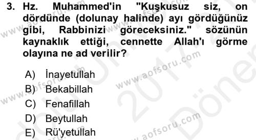 XVIII. Yüzyıl Türk Edebiyatı Dersi 2017 - 2018 Yılı (Final) Dönem Sonu Sınavı 3. Soru