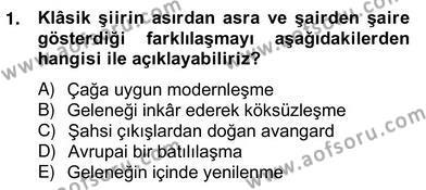 XIX. Yüzyıl Türk Edebiyatı Dersi 2012 - 2013 Yılı (Vize) Ara Sınavı 1. Soru