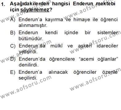 XIX. Yüzyıl Türk Edebiyatı Dersi 2012 - 2013 Yılı (Final) Dönem Sonu Sınavı 1. Soru