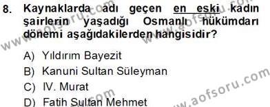 XIX. Yüzyıl Türk Edebiyatı Dersi 2012 - 2013 Yılı (Final) Dönem Sonu Sınavı 10. Soru