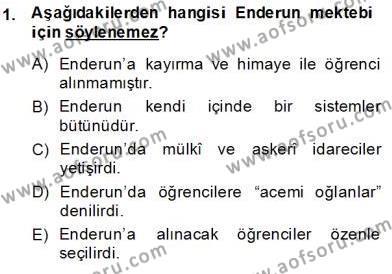 XIX. Yüzyıl Türk Edebiyatı Dersi 2013 - 2014 Yılı (Final) Dönem Sonu Sınavı 1. Soru