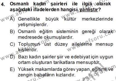 XIX. Yüzyıl Türk Edebiyatı Dersi 2013 - 2014 Yılı (Final) Dönem Sonu Sınavı 4. Soru