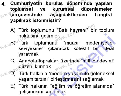 Cumhuriyet Dönemi Türk Şiiri Dersi 2014 - 2015 Yılı (Vize) Ara Sınavı 4. Soru