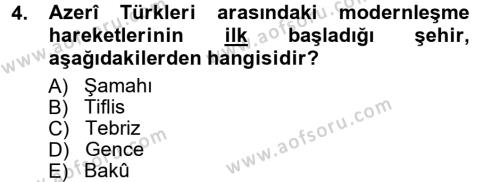 Çağdaş Türk Edebiyatları 1 Dersi 2012 - 2013 Yılı (Vize) Ara Sınavı 4. Soru