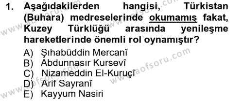Çağdaş Türk Edebiyatları 1 Dersi 2012 - 2013 Yılı (Final) Dönem Sonu Sınavı 1. Soru