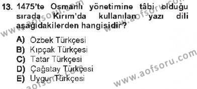 Çağdaş Türk Edebiyatları 1 Dersi 2012 - 2013 Yılı Tek Ders Sınavı 13. Soru