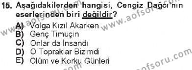 Çağdaş Türk Edebiyatları 1 Dersi 2012 - 2013 Yılı Tek Ders Sınavı 15. Soru