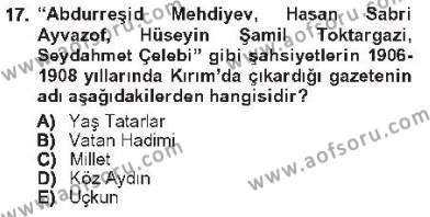 Çağdaş Türk Edebiyatları 1 Dersi 2012 - 2013 Yılı Tek Ders Sınavı 17. Soru