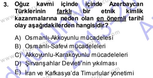 Çağdaş Türk Edebiyatları 1 Dersi 2013 - 2014 Yılı (Vize) Ara Sınavı 3. Soru