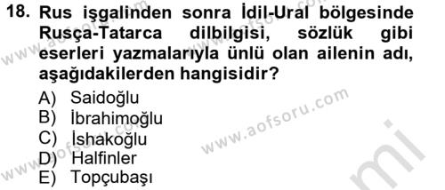 Çağdaş Türk Edebiyatları 1 Dersi 2013 - 2014 Yılı Tek Ders Sınavı 18. Soru