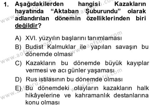 Çağdaş Türk Edebiyatları 1 Dersi 2014 - 2015 Yılı (Final) Dönem Sonu Sınavı 1. Soru