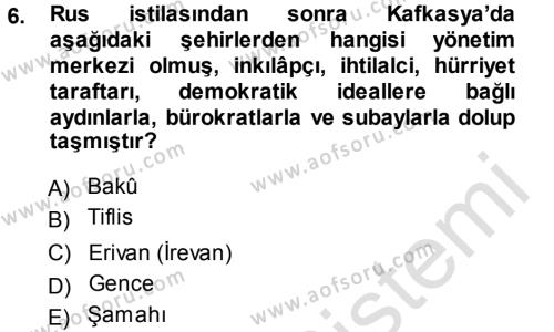 Çağdaş Türk Edebiyatları 1 Dersi 2014 - 2015 Yılı Tek Ders Sınavı 6. Soru