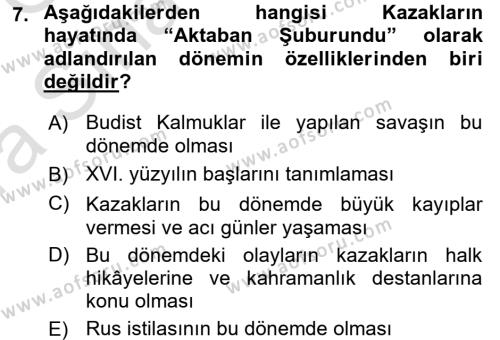Çağdaş Türk Edebiyatları 1 Dersi 2016 - 2017 Yılı (Vize) Ara Sınavı 7. Soru