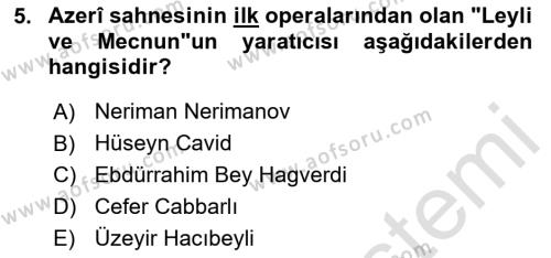 Çağdaş Türk Edebiyatları 1 Dersi 2024 - 2025 Yılı (Vize) Ara Sınavı 5. Soru