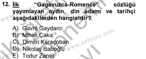 Çağdaş Türk Edebiyatları 2 Dersi 2012 - 2013 Yılı (Final) Dönem Sonu Sınavı 12. Soru