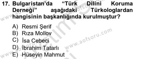 Çağdaş Türk Edebiyatları 2 Dersi 2014 - 2015 Yılı Tek Ders Sınavı 17. Soru